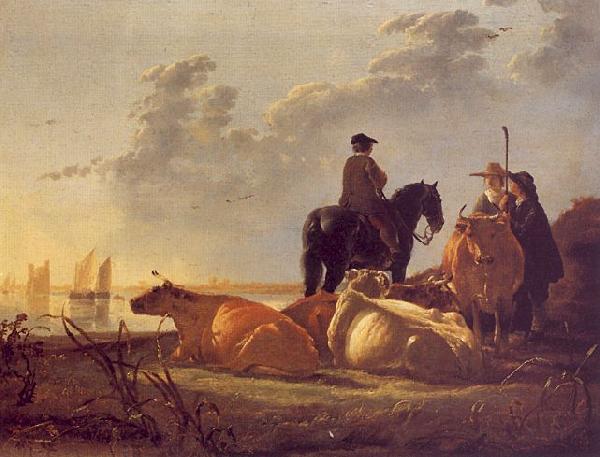 Aelbert Cuyp Cattle with Horseman and Peasants Sweden oil painting art